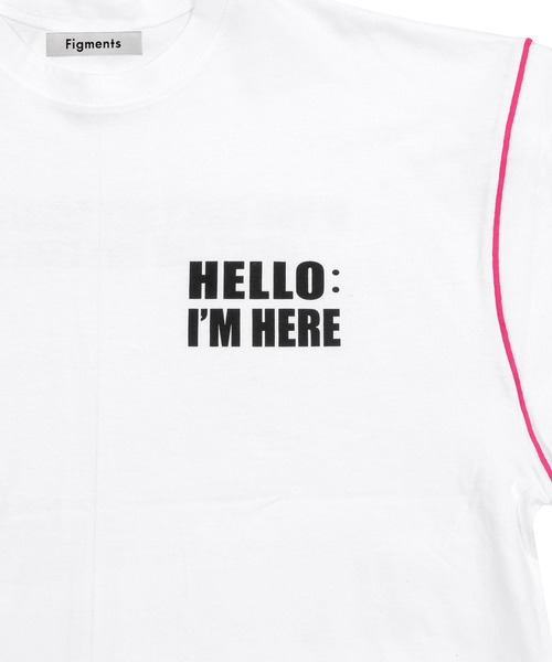 Figments（フィグメンツ）の「カラーパイピングプリントTシャツ（Tシャツ/カットソー・レディース・ブラック/ホワイト・FREE）」の12枚目の写真