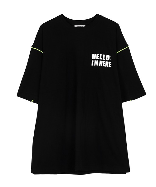 Figments（フィグメンツ）の「カラーパイピングプリントTシャツ（Tシャツ/カットソー・レディース・ブラック/ホワイト・FREE）」の19枚目の写真