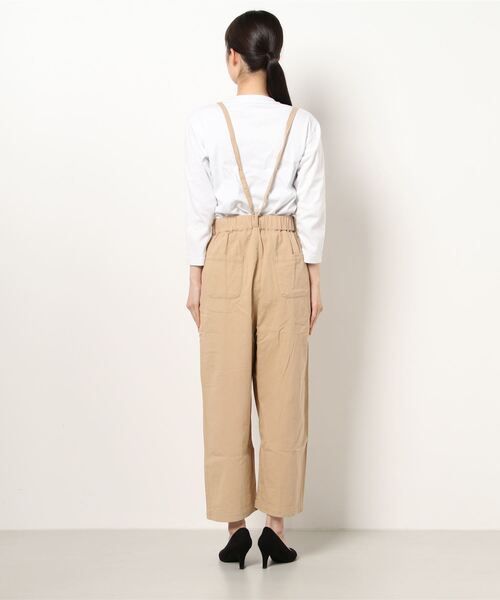 Samansa Mos2（サマンサ モスモス）の「前釦サス付パンツ（その他パンツ・レディース・ベージュ/カーキ/ブルー/オフホワイト・ﾌﾘ-）」の6枚目の写真