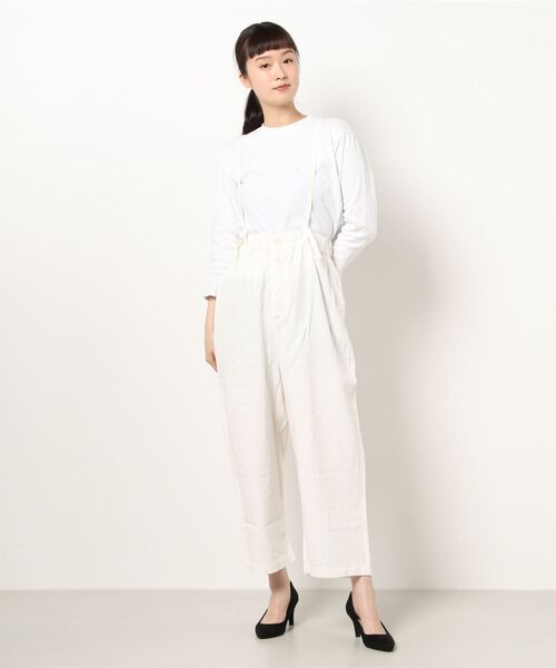 Samansa Mos2（サマンサ モスモス）の「前釦サス付パンツ（その他パンツ・レディース・ベージュ/カーキ/ブルー/オフホワイト・ﾌﾘ-）」の7枚目の写真