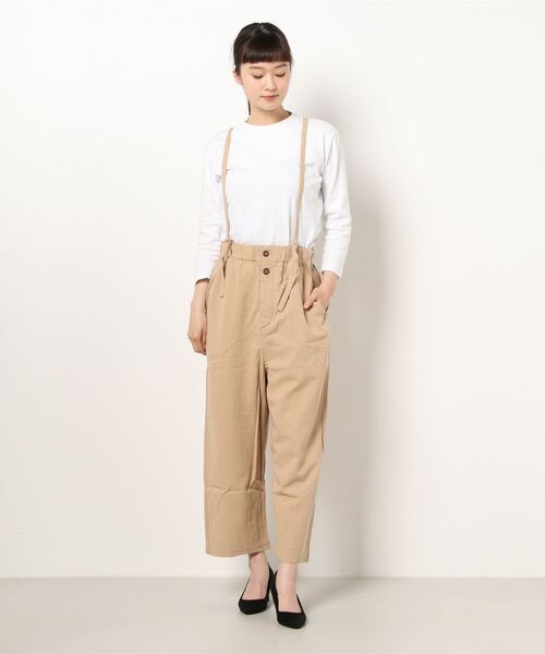 Samansa Mos2（サマンサ モスモス）の「前釦サス付パンツ（その他パンツ・レディース・ベージュ/カーキ/ブルー/オフホワイト・ﾌﾘ-）」の11枚目の写真