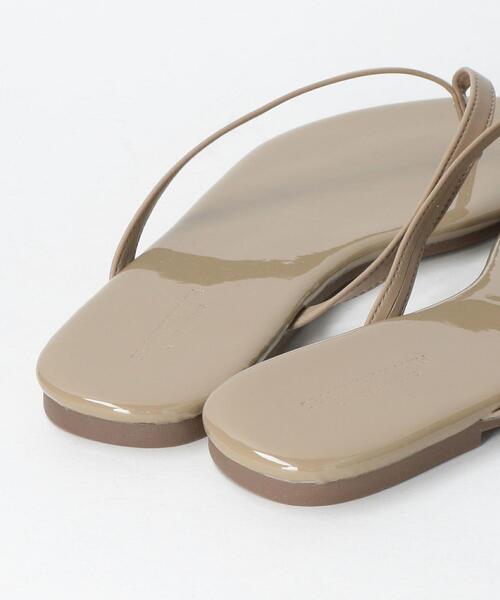 BEAUTY&YOUTH UNITED ARROWS（ビューティーアンドユースユナイテッドアローズ）の「BY フェイクレザートングサンダル ◆（サンダル・レディース・ブラック/シルバー/クリーム/モカ/ゴールド・38/35/36/37）」の7枚目の写真