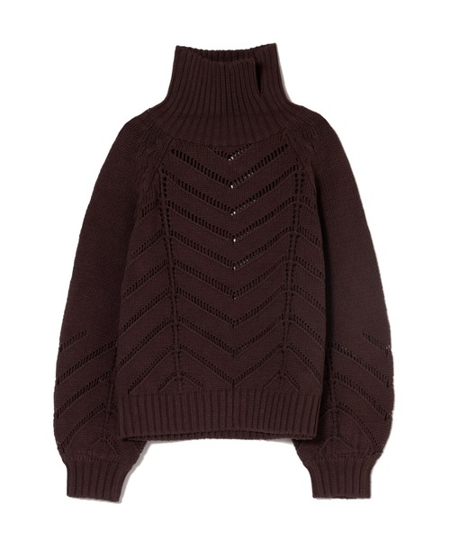 LAYMEE(レイミー)の「Torenia turtle knit / トレニアタートルニット(ニット/セーター・レディース・ブルー/アイボリー/ブラウン・FREE)」の12枚目の写真