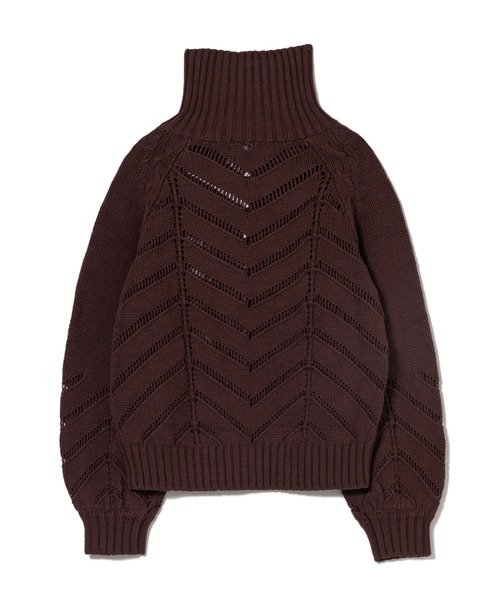 LAYMEE(レイミー)の「Torenia turtle knit / トレニアタートルニット(ニット/セーター・レディース・ブルー/アイボリー/ブラウン・FREE)」の15枚目の写真