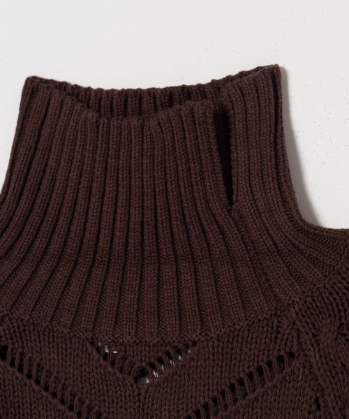 LAYMEE(レイミー)の「Torenia turtle knit / トレニアタートルニット(ニット/セーター・レディース・ブルー/アイボリー/ブラウン・FREE)」の18枚目の写真