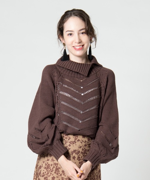 LAYMEE(レイミー)の「Torenia turtle knit / トレニアタートルニット(ニット/セーター・レディース・ブルー/アイボリー/ブラウン・FREE)」の19枚目の写真