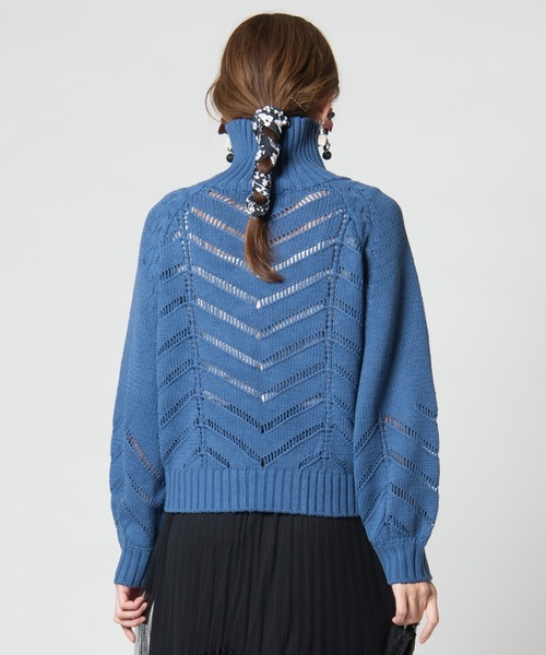 LAYMEE(レイミー)の「Torenia turtle knit / トレニアタートルニット(ニット/セーター・レディース・ブルー/アイボリー/ブラウン・FREE)」の20枚目の写真