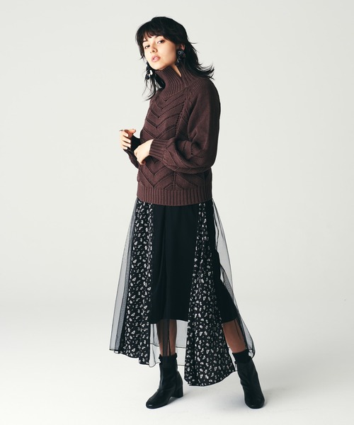 LAYMEE(レイミー)の「Torenia turtle knit / トレニアタートルニット(ニット/セーター・レディース・ブルー/アイボリー/ブラウン・FREE)」の9枚目の写真