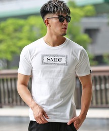 【SOMEDIFF】オリジナルペイズリーBOXロゴ半袖Tシャツ ストレッチTEE メンズ