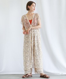 2021 SS 2WAYトライアングル柄シアーロングジレ