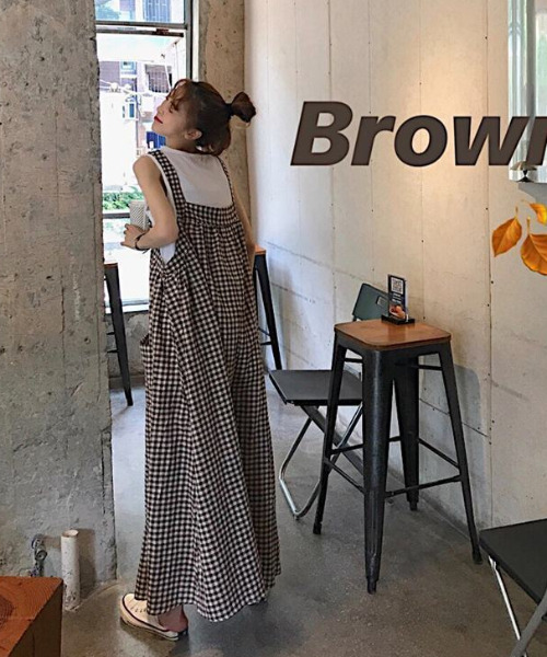 未使用 24SS 4万4000円 Yarmo ギンガムチェック オールインワン 未使用 24SS 4万4000円 Yarmo ギンガムチェック オールインワン
