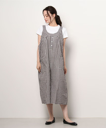未使用 24SS 4万4000円 Yarmo ギンガムチェック オールインワン 未使用 24SS 4万4000円 Yarmo ギンガムチェック オールインワン