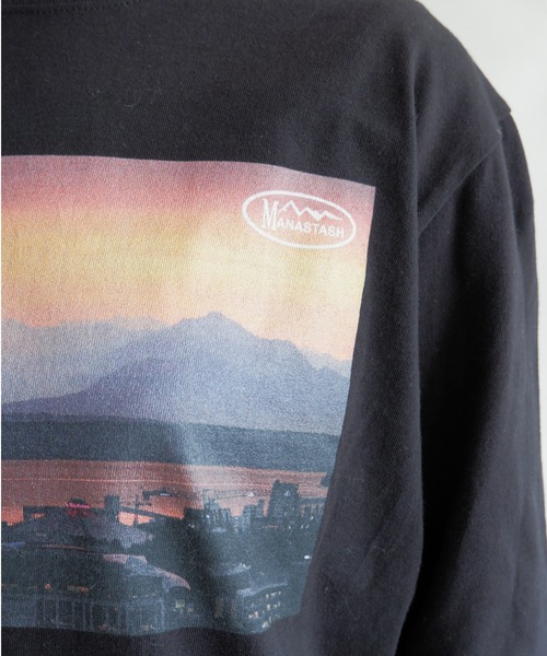MANASTASH(マナスタッシュ)の「MANASTASH/マナスタッシュ W's PHOTO L/S TEE "SUNSET" ウィメンズ フォトロンT サンセット(Tシャツ/カットソー・レディース・ブラック/ホワイト・MEDIUM)」の7枚目の写真