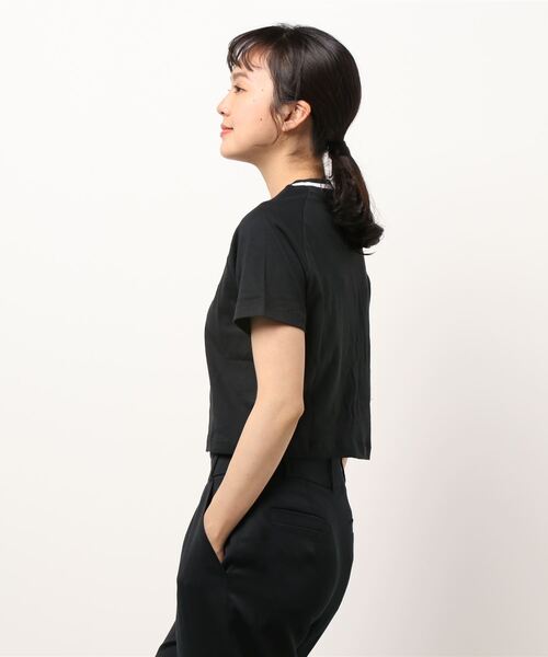 関税/送料込★adidas★リブ 半袖 クロップ Tシャツ adidas アディダス レディース 半袖Tシャツ W LUX CA クロップド