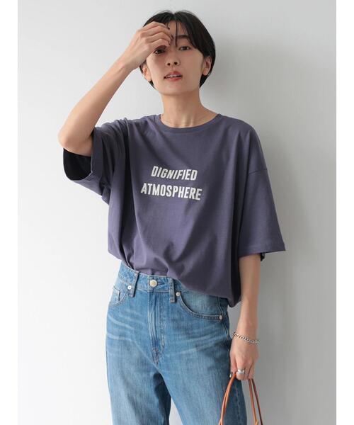 AMERICAN HOLIC（アメリカンホリック）の「ロゴカットプルオーバー（Tシャツ/カットソー・レディース・チャコールグレー/ブルー/アイボリー/オフホワイト・L/M）」の9枚目の写真