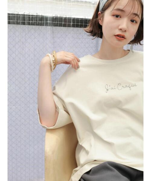 AMERICAN HOLIC（アメリカンホリック）の「ロゴカットプルオーバー（Tシャツ/カットソー・レディース・チャコールグレー/ブルー/アイボリー/オフホワイト・L/M）」の22枚目の写真