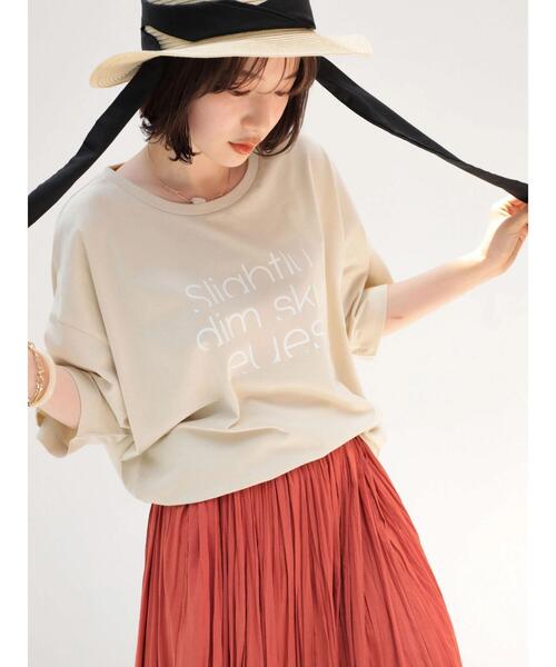 AMERICAN HOLIC（アメリカンホリック）の「ロゴカットプルオーバー（Tシャツ/カットソー・レディース・チャコールグレー/ブルー/アイボリー/オフホワイト・L/M）」の2枚目の写真