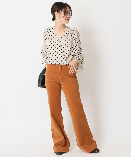 Spick &amp; Span - スピックアンドスパン　フロッキードット カシュクールブラウス U by SPICK&SPAN（ユーバイスピックアンドスパン）の「≪追加