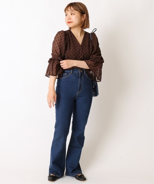 Spick &amp; Span - スピックアンドスパン　フロッキードット カシュクールブラウス U by SPICK&SPAN（ユーバイスピックアンドスパン）の「≪追加