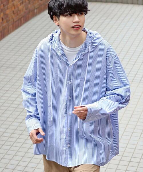 green label relaxing by 風早ゆうた（グリーンレーベルリラクシングバイカゼハヤユウタ）の「＜風早ゆうた（WEARISTA）×green label relaxing＞フーデッド オーバーサイズ 長袖シャツ（シャツ/ブラウス・メンズ・その他1/その他2・M/L）」の6枚目の写真