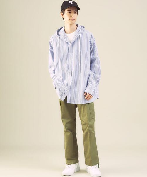 green label relaxing by 風早ゆうた（グリーンレーベルリラクシングバイカゼハヤユウタ）の「＜風早ゆうた（WEARISTA）×green label relaxing＞フーデッド オーバーサイズ 長袖シャツ（シャツ/ブラウス・メンズ・その他1/その他2・M/L）」の20枚目の写真