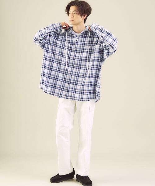 green label relaxing by 風早ゆうた（グリーンレーベルリラクシングバイカゼハヤユウタ）の「＜風早ゆうた（WEARISTA）×green label relaxing＞フーデッド オーバーサイズ 長袖シャツ（シャツ/ブラウス・メンズ・その他1/その他2・M/L）」の22枚目の写真