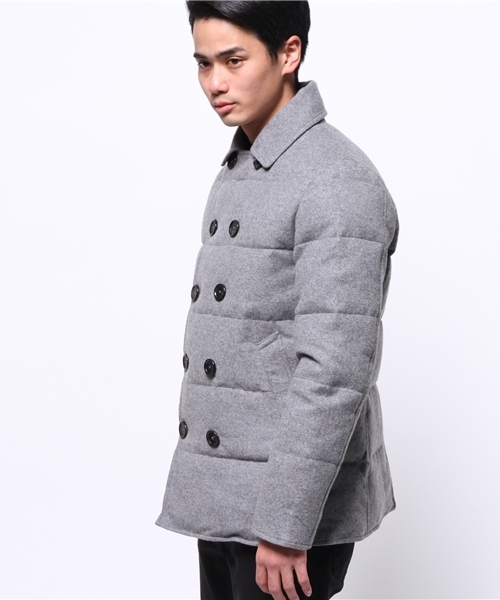 ESTNATION(エストネーション)の「ESTNATION Pコートダウン(ダウンジャケット/コート・メンズ・グレー/ブラック・X-LARGE/MEDIUM/SMALL/LARGE)」の11枚目の写真