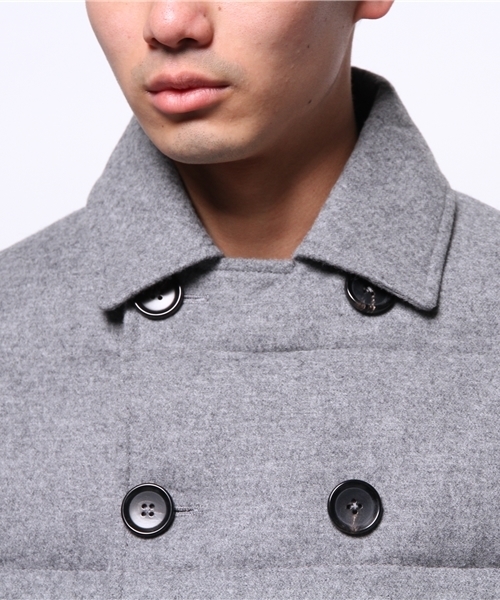 ESTNATION(エストネーション)の「ESTNATION Pコートダウン(ダウンジャケット/コート・メンズ・グレー/ブラック・X-LARGE/MEDIUM/SMALL/LARGE)」の4枚目の写真