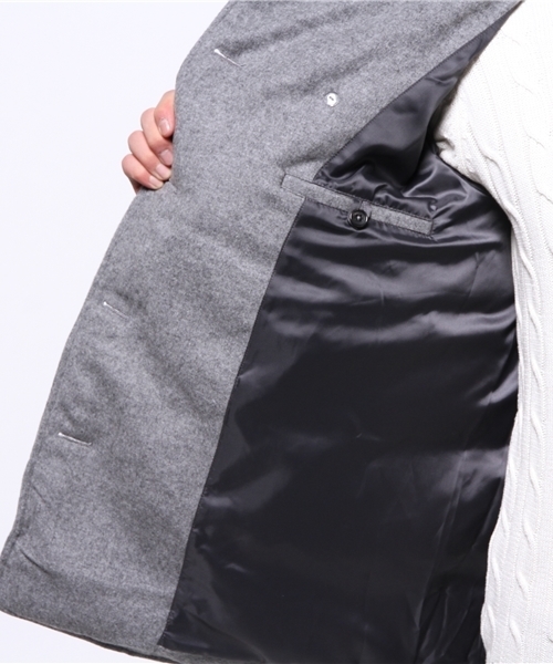 ESTNATION(エストネーション)の「ESTNATION Pコートダウン(ダウンジャケット/コート・メンズ・グレー/ブラック・X-LARGE/MEDIUM/SMALL/LARGE)」の8枚目の写真