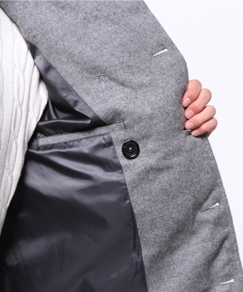 ESTNATION(エストネーション)の「ESTNATION Pコートダウン(ダウンジャケット/コート・メンズ・グレー/ブラック・X-LARGE/MEDIUM/SMALL/LARGE)」の9枚目の写真