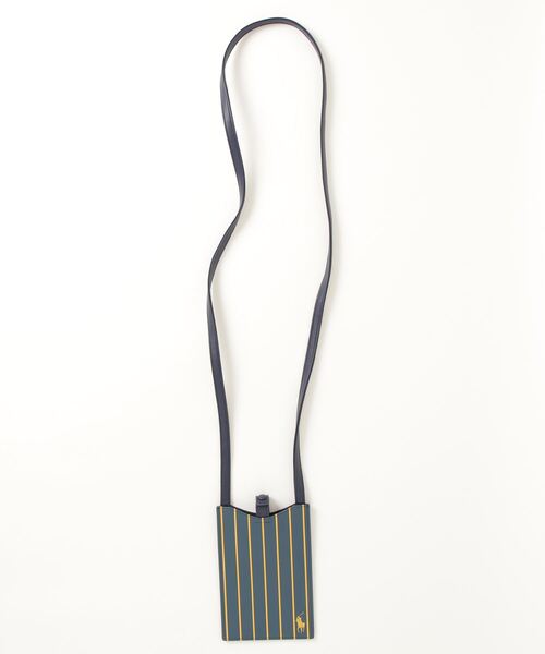 POLO RALPH LAUREN ストライプド レザー フォン ケース POLO RALPH LAUREN（ポロ ラルフ ローレン）の「ストライプド レザー