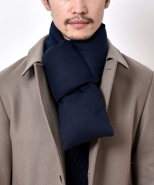 TAION（タイオン）の「SHIPS: LIMONTA EAST ダウン マフラー（マフラー・メンズ・チャコールグレー/ネイビー/グレー/ブルー・ONE SIZE）」の11枚目の写真