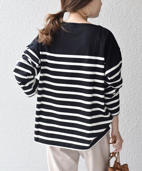 SHIPS(シップス)の「バスクボーダープルオーバー◆(Tシャツ/カットソー・レディース・ブラック/オリーブ/ピンク/ブルー・ONE SIZE)」の11枚目の写真