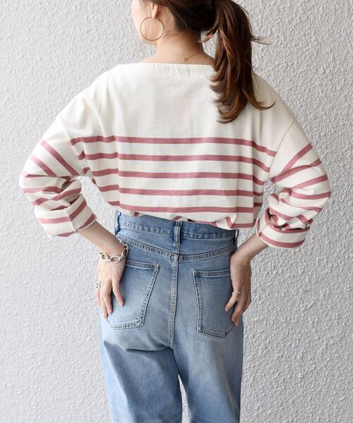 SHIPS(シップス)の「バスクボーダープルオーバー◆(Tシャツ/カットソー・レディース・ブラック/オリーブ/ピンク/ブルー・ONE SIZE)」の16枚目の写真