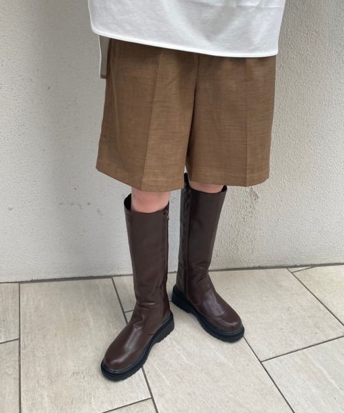 Kastane(カスタネ)の「厚底ロングブーツ(ブーツ・レディース・ブラック/ブラウン・38/37/39)」の7枚目の写真