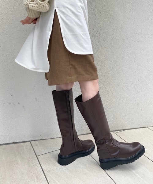 Kastane(カスタネ)の「厚底ロングブーツ(ブーツ・レディース・ブラック/ブラウン・38/37/39)」の8枚目の写真
