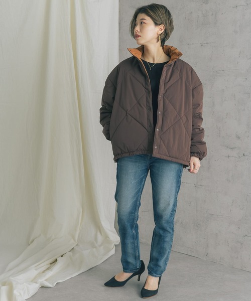URBAN RESEARCH ROSSO（アーバンリサーチロッソ）の「『別注』CHEVRE×ROSSO　DUTCH PUFFY JACKET（ダウンジャケット/コート・レディース・グレー系その他/ブラウン/アイボリー・-）」の17枚目の写真