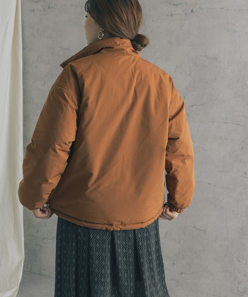 URBAN RESEARCH ROSSO（アーバンリサーチロッソ）の「『別注』CHEVRE×ROSSO　DUTCH PUFFY JACKET（ダウンジャケット/コート・レディース・グレー系その他/ブラウン/アイボリー・-）」の12枚目の写真