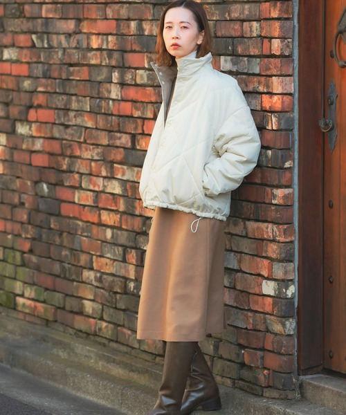 URBAN RESEARCH ROSSO（アーバンリサーチロッソ）の「『別注』CHEVRE×ROSSO　DUTCH PUFFY JACKET（ダウンジャケット/コート・レディース・グレー系その他/ブラウン/アイボリー・-）」の6枚目の写真