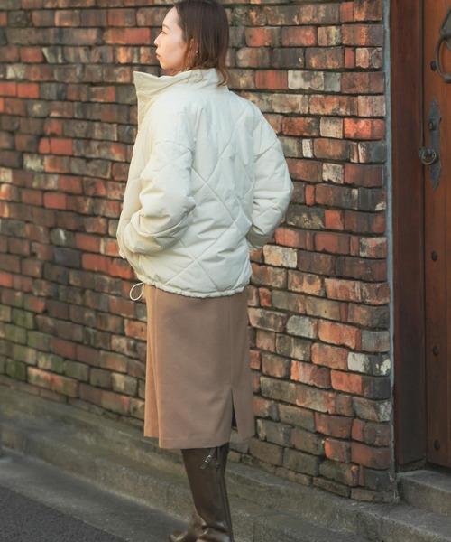 URBAN RESEARCH ROSSO（アーバンリサーチロッソ）の「『別注』CHEVRE×ROSSO　DUTCH PUFFY JACKET（ダウンジャケット/コート・レディース・グレー系その他/ブラウン/アイボリー・-）」の13枚目の写真