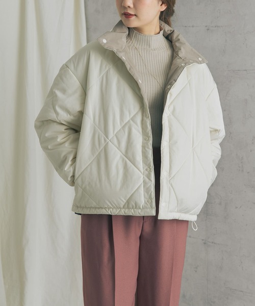 URBAN RESEARCH ROSSO（アーバンリサーチロッソ）の「『別注』CHEVRE×ROSSO　DUTCH PUFFY JACKET（ダウンジャケット/コート・レディース・グレー系その他/ブラウン/アイボリー・-）」の19枚目の写真