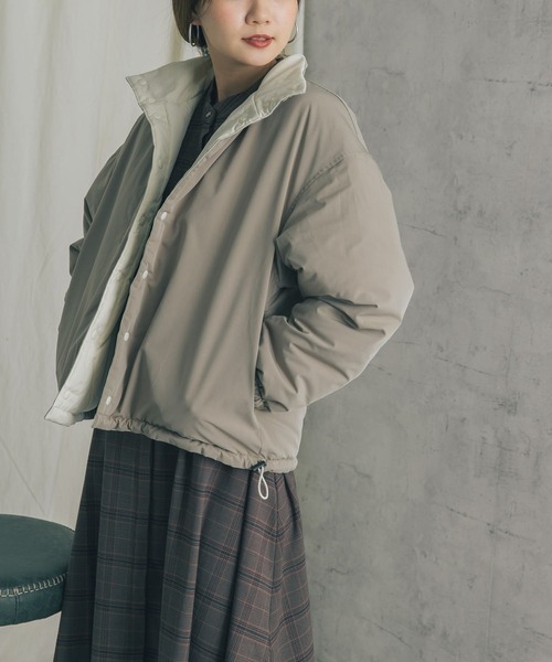 URBAN RESEARCH ROSSO（アーバンリサーチロッソ）の「『別注』CHEVRE×ROSSO　DUTCH PUFFY JACKET（ダウンジャケット/コート・レディース・グレー系その他/ブラウン/アイボリー・-）」の14枚目の写真