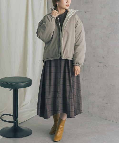 URBAN RESEARCH ROSSO（アーバンリサーチロッソ）の「『別注』CHEVRE×ROSSO　DUTCH PUFFY JACKET（ダウンジャケット/コート・レディース・グレー系その他/ブラウン/アイボリー・-）」の20枚目の写真