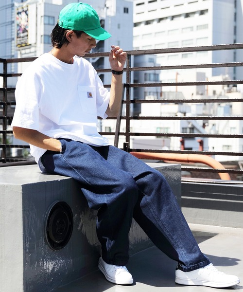 ８(eight)（エイト）の「デニム＆カツラギバルーンパンツ（デニムパンツ・メンズ・オフホワイト/ブルー/ブラック/ネイビー/ブラウン/カーキ/キナリ・SMALL/MEDIUM/X-LARGE/LARGE）」の13枚目の写真