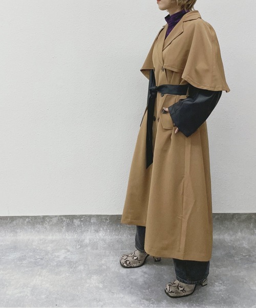 kivi(キヴィ)の「バリアスケープトレンチコート(トレンチコート・レディース・ベージュ/グリーン・FREE)」の14枚目の写真