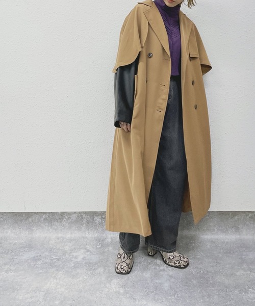 kivi(キヴィ)の「バリアスケープトレンチコート(トレンチコート・レディース・ベージュ/グリーン・FREE)」の8枚目の写真