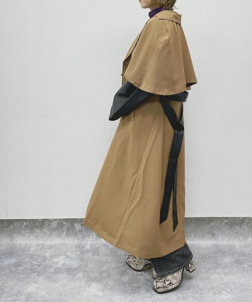 kivi(キヴィ)の「バリアスケープトレンチコート(トレンチコート・レディース・ベージュ/グリーン・FREE)」の6枚目の写真