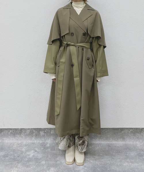 kivi(キヴィ)の「バリアスケープトレンチコート(トレンチコート・レディース・ベージュ/グリーン・FREE)」の19枚目の写真