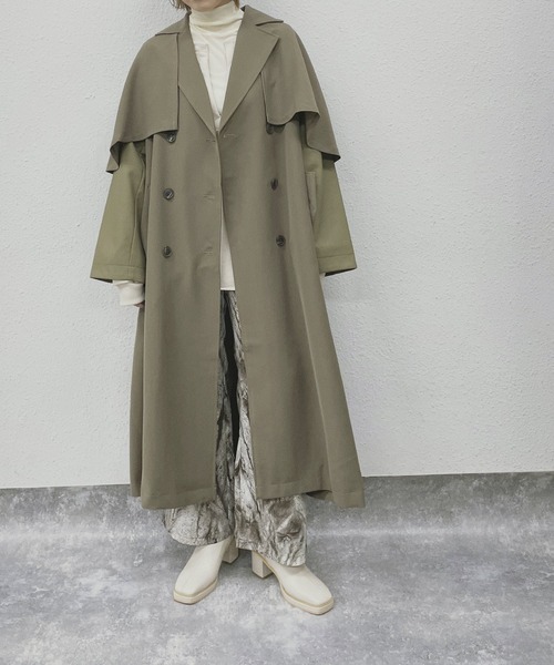 kivi(キヴィ)の「バリアスケープトレンチコート(トレンチコート・レディース・ベージュ/グリーン・FREE)」の15枚目の写真