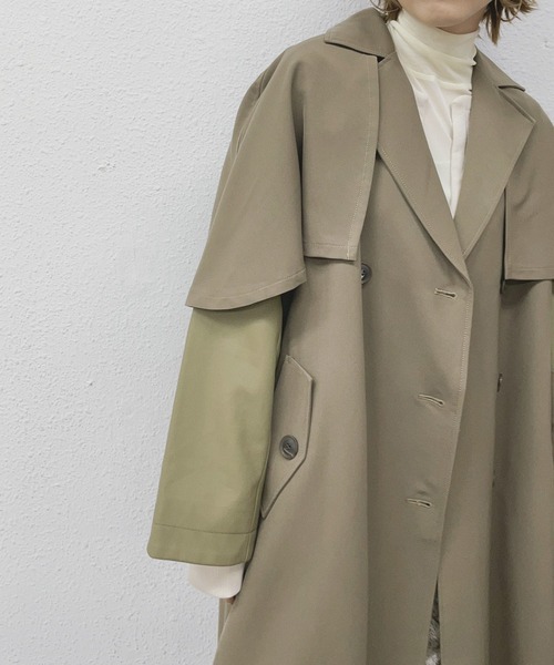 kivi(キヴィ)の「バリアスケープトレンチコート(トレンチコート・レディース・ベージュ/グリーン・FREE)」の11枚目の写真